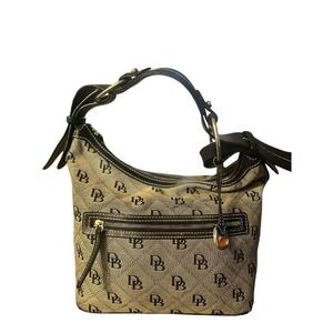 Dooney & Bourke DB Monogram Hobo Bag Designer Purse Shoulder Bag